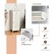 MDF Freestanding Bathroom Cabinet with Adjustable Shelf, Drawer and Shutter Door